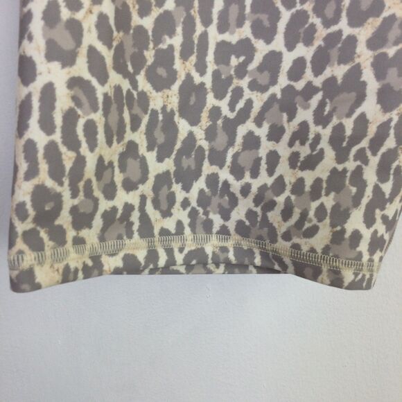 Calme Johnny Was Womens Endurance Biker Shorts Pull-On Leopard Print Size L NWT - Picture 4 of 16